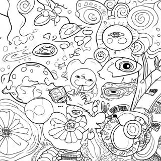 Creatieve Collage Van Ruimte Scenes Kleurplaat 100195-38841