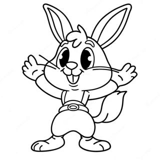 Lola Bunny In Een Vrolijke Houding Kleurplaat 100294 38914