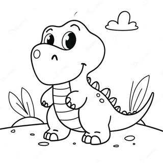 Blije Dino In De Liefde Kleurplaat 100321 38940