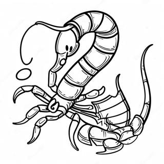 Scorpion In Klassieke Houding Kleurplaat 100420-39011