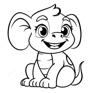 Kleurplaat Ugga Crood Zorgzaam 100601-39163