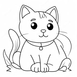 Schattige Oranje Kat Kleurplaat 100856-39354