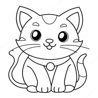 Schattige Oranje Kat Kleurplaat 100856-39355