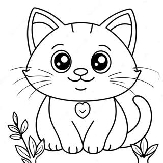 Schattige Oranje Kat Kleurplaat 100856-39356