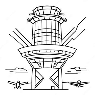 Luchtverkeersleiding Toren Kleurplaat 100908-39404