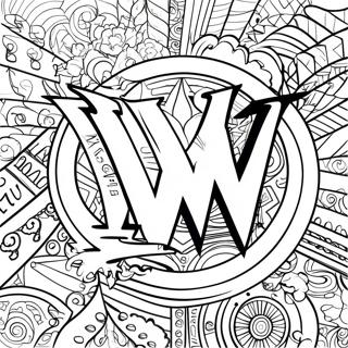 Dynamisch Wwe Logo Kleurplaat Kleurplaten