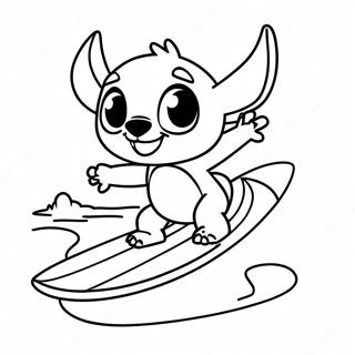 Lilo Surfen Met Stitch Kleurplaat 1010 743