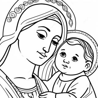 Maagd Maria En Baby Jezus Kleurplaat 101113-39555