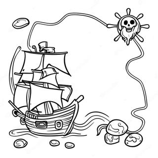 Piraten Schatkaart Kleurplaat 101367 39860