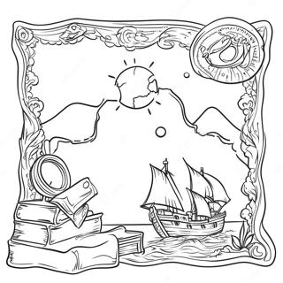 Oude Schatkaart Kleurplaat 101368 39863