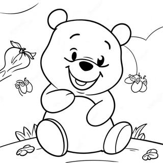Kleurplaat Van Winnie De Poeh Halloween 101495-39954