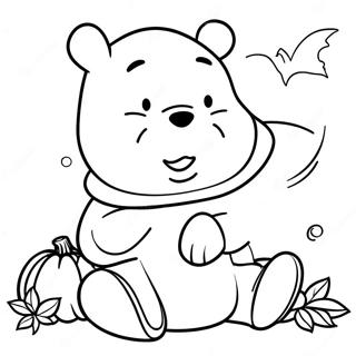 Kleurplaat Van Winnie De Poeh Halloween 101495-39955