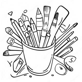 Kleurplaat Van Creatieve K 12 Kunstspullen 101524-39985