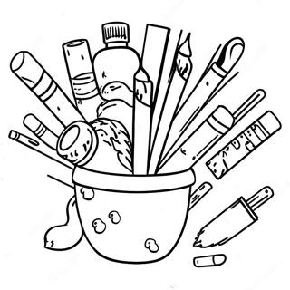 Kleurplaat Van Creatieve K 12 Kunstspullen 101524-39986