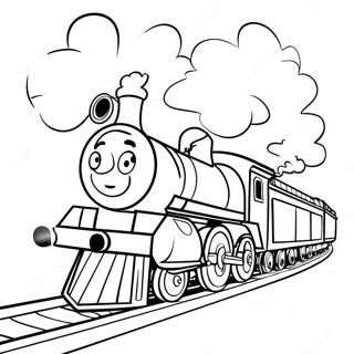 Choo Choo Charles Achter Een Held Aan Kleurplaat 101576-40025