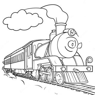 Choo Choo Charles Achter Een Held Aan Kleurplaat 101576-40026