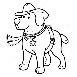 Dappere Sheriff Labrador In Actie Kleurplaat 101679 40103