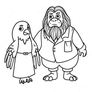 Hagrid En Buckbeak Kleurplaat 101707 40129