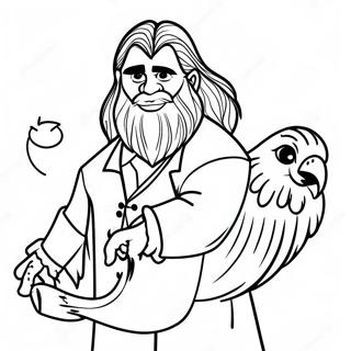 Hagrid En Buckbeak Kleurplaat 101707 40131