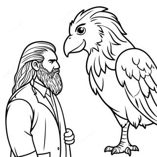 Hagrid En Buckbeak Kleurplaat 101707 40132