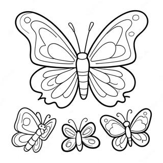 Kleurige Vlinder Levenscyclus Fases Kleurplaat 101729 40140