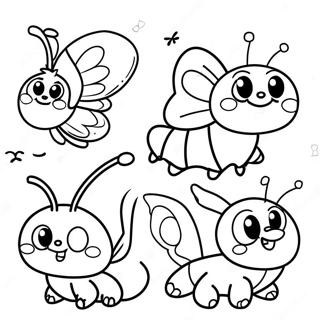 Schattige Rups Naar Vlinder Transformatie Kleurplaat 101731 40147