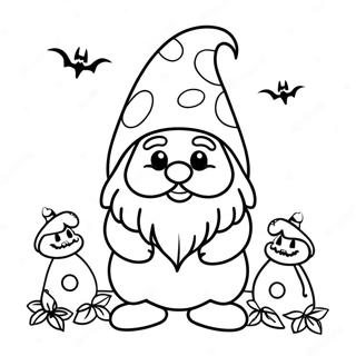 Grappige Halloween Kabouter Kleurplaat 101755-40160