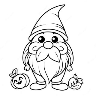 Spookachtige Halloween Kabouter Kleurplaat 101757-40165