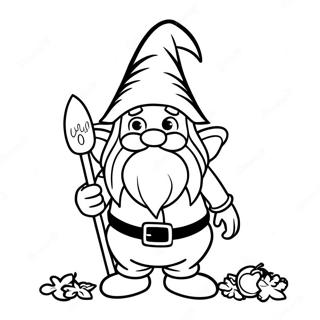 Spookachtige Halloween Kabouter Kleurplaat 101757-40166