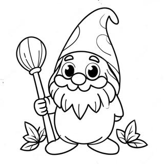 Spookachtige Halloween Kabouter Kleurplaat 101757-40167