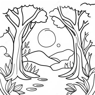 Kleurplaat Van Een Tu Bishvat Natuurscene 101911-40291