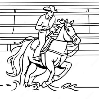 Kleurplaat Van Dynamisch Barrel Racing Evenement Kleurplaten