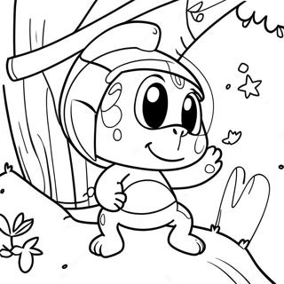 Sandy Cheeks In Een Boomhut Kleurplaat 102015-40371