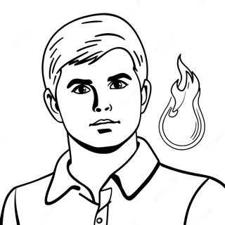 Ken Met Vuurbal Kleurplaat 102245 40546