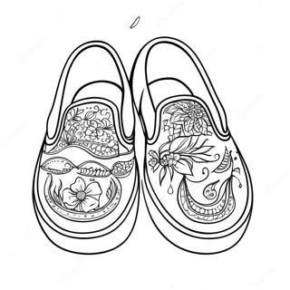 Kleurige Vans Slip On Schoenen Kleurplaat 102270 40561