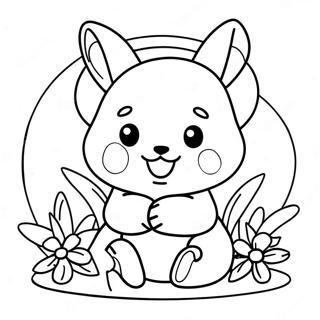 Schattige Mitsuri Met Bloemen Kleurplaat 102424-40679