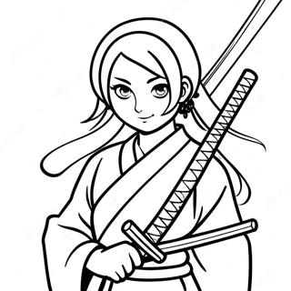 Mitsuri Met Haar Katana Kleurplaat 102427 40691