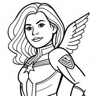 Captain Marvel Met Gans Kleurplaat 102530-40767