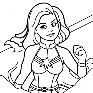 Captain Marvel Met Gans Kleurplaat 102530-40768