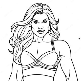 Onverschrokken Wwe Diva Actie Kleurplaat 102557 40790