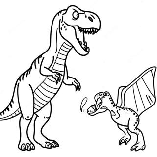 Indoraptor Vs T Rex Kleurplaat 102608-40828