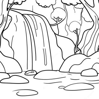 Mystieke Feeen Waterval Kleurplaat 102711 40910