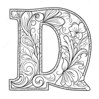 Fijne Letter D Kleurplaat 102761-40950
