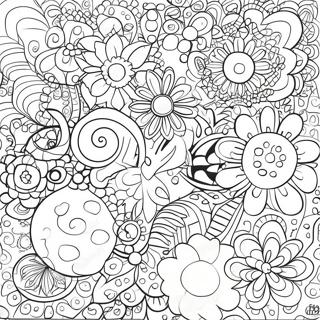 Retro 70s Funky Patronen Kleurplaat 103120 41219