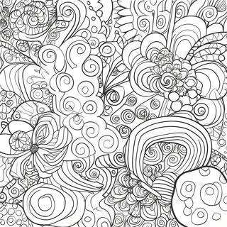 Retro 70s Funky Patronen Kleurplaat 103120 41220