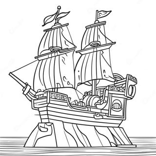 Avontuurlijke Lego Steen Piratenschip Kleurplaat 103199-41290