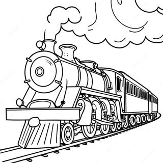 Kleurrijke Stoomtrein Kleurplaat 103222-41300