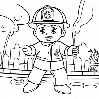 Brandweerman Sam In Actie Kleurplaat 103300 41360