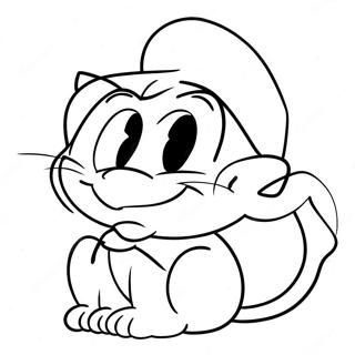 Avontuurlijke Smurf Kat Kleurplaat 103328 41386