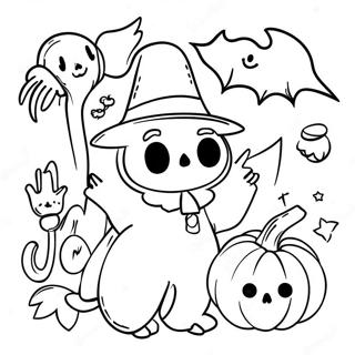 Vintage Halloween Kleurplaat 103427-41454